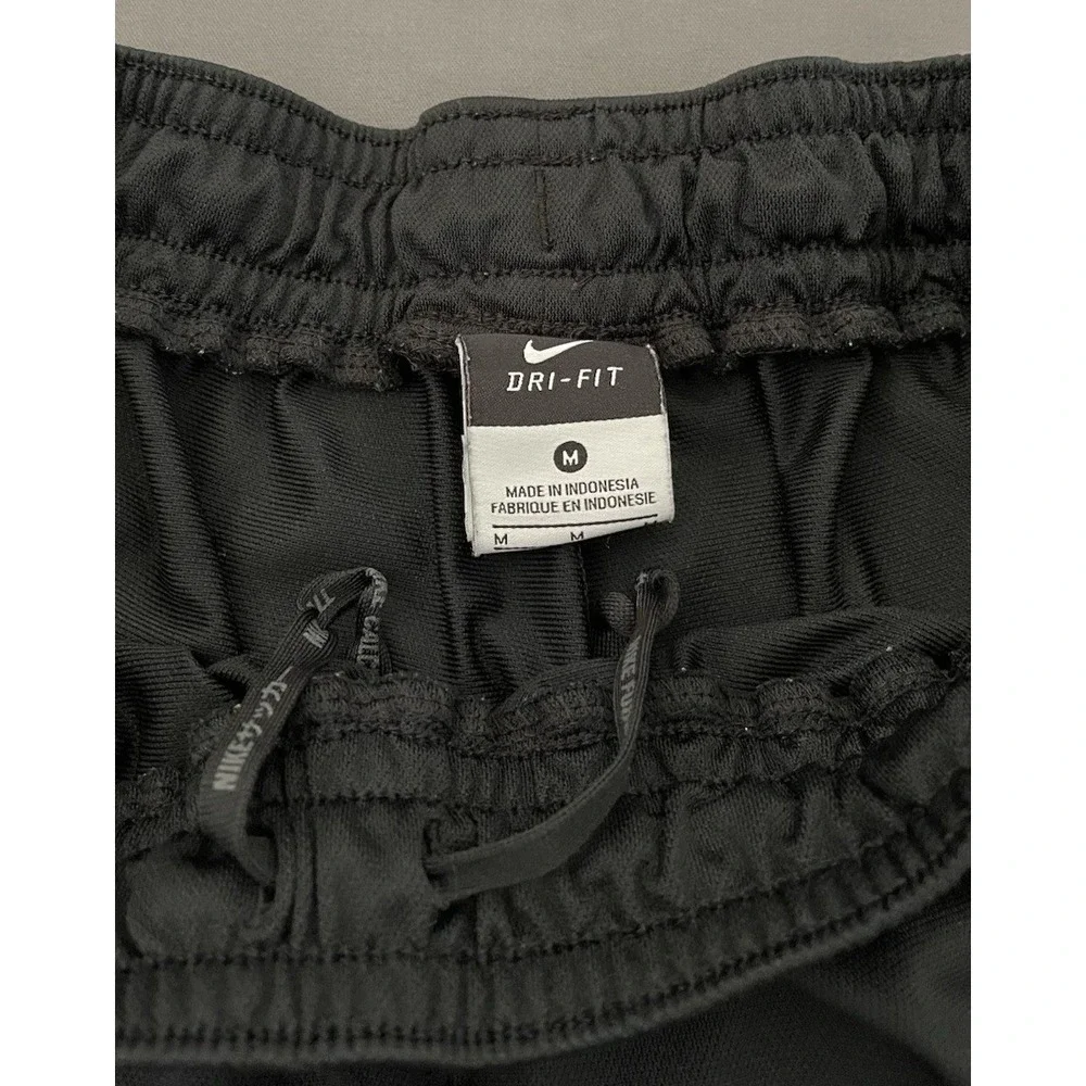 Dri Fit Nike Athletic Pants Mens Size Medium Black Green Ankles Zip Drawstring